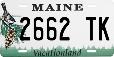 ME license plate 2662TK