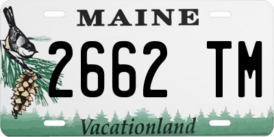 ME license plate 2662TM