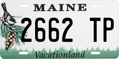 ME license plate 2662TP