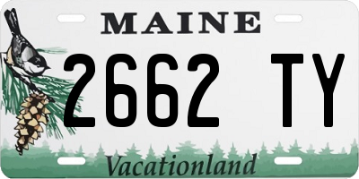 ME license plate 2662TY