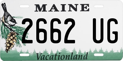 ME license plate 2662UG