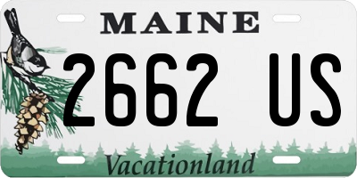 ME license plate 2662US