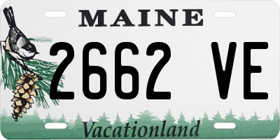 ME license plate 2662VE