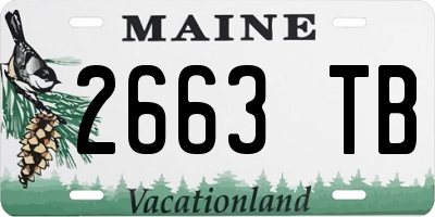 ME license plate 2663TB