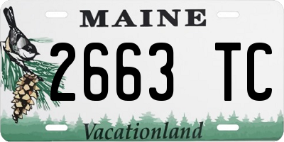 ME license plate 2663TC