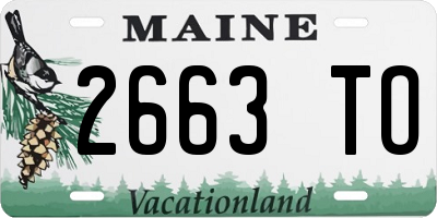 ME license plate 2663TO
