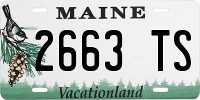 ME license plate 2663TS