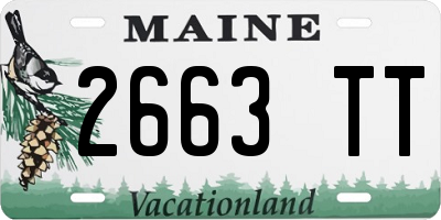 ME license plate 2663TT