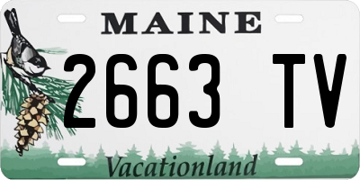 ME license plate 2663TV