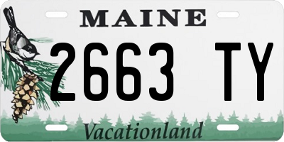 ME license plate 2663TY