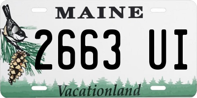 ME license plate 2663UI