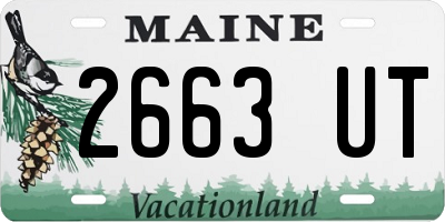 ME license plate 2663UT