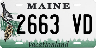 ME license plate 2663VD