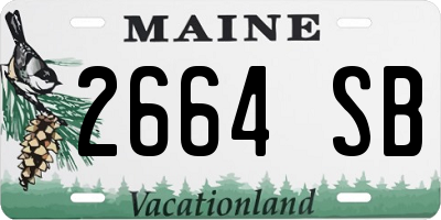 ME license plate 2664SB