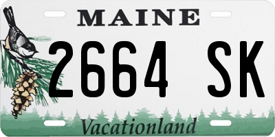 ME license plate 2664SK