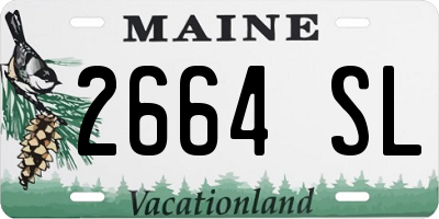 ME license plate 2664SL