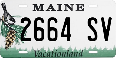ME license plate 2664SV
