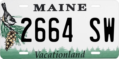 ME license plate 2664SW