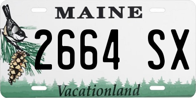 ME license plate 2664SX