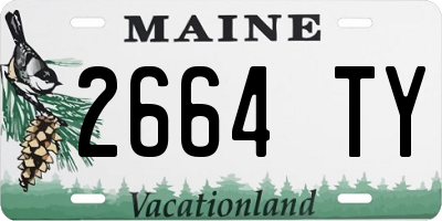 ME license plate 2664TY