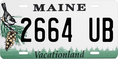 ME license plate 2664UB
