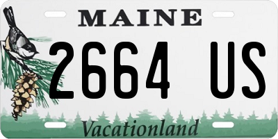 ME license plate 2664US