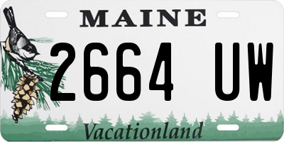 ME license plate 2664UW