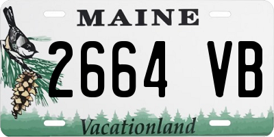 ME license plate 2664VB