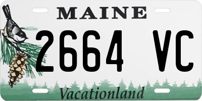 ME license plate 2664VC