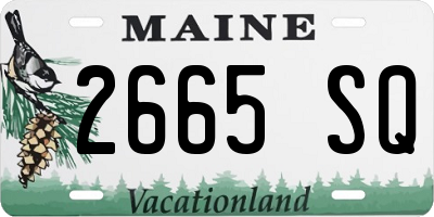 ME license plate 2665SQ