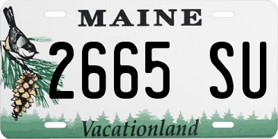 ME license plate 2665SU