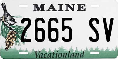 ME license plate 2665SV
