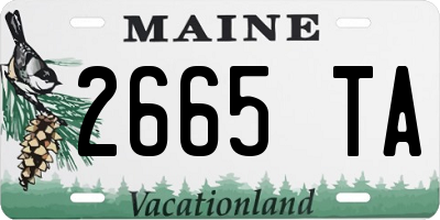 ME license plate 2665TA