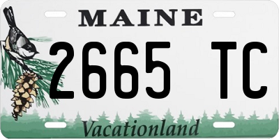 ME license plate 2665TC