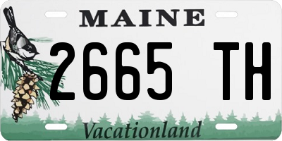 ME license plate 2665TH