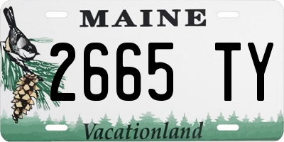ME license plate 2665TY