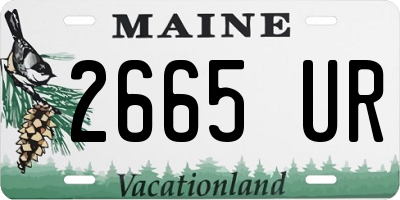 ME license plate 2665UR