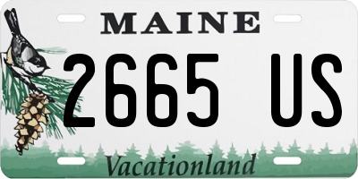 ME license plate 2665US