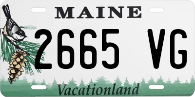 ME license plate 2665VG