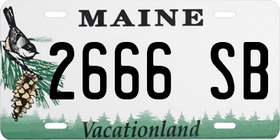 ME license plate 2666SB