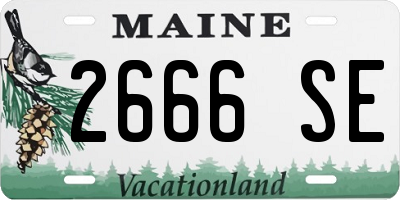 ME license plate 2666SE