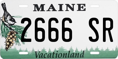 ME license plate 2666SR