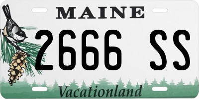 ME license plate 2666SS