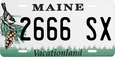 ME license plate 2666SX