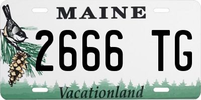 ME license plate 2666TG