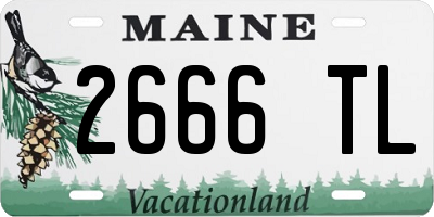 ME license plate 2666TL