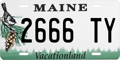 ME license plate 2666TY