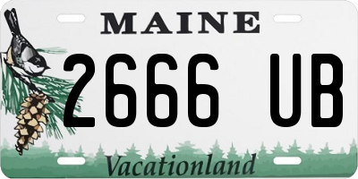 ME license plate 2666UB