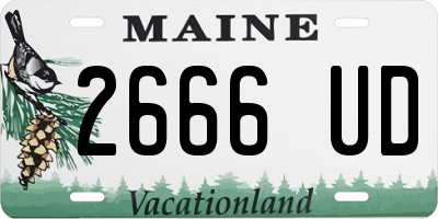 ME license plate 2666UD