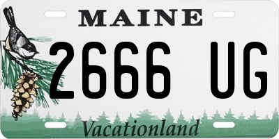 ME license plate 2666UG